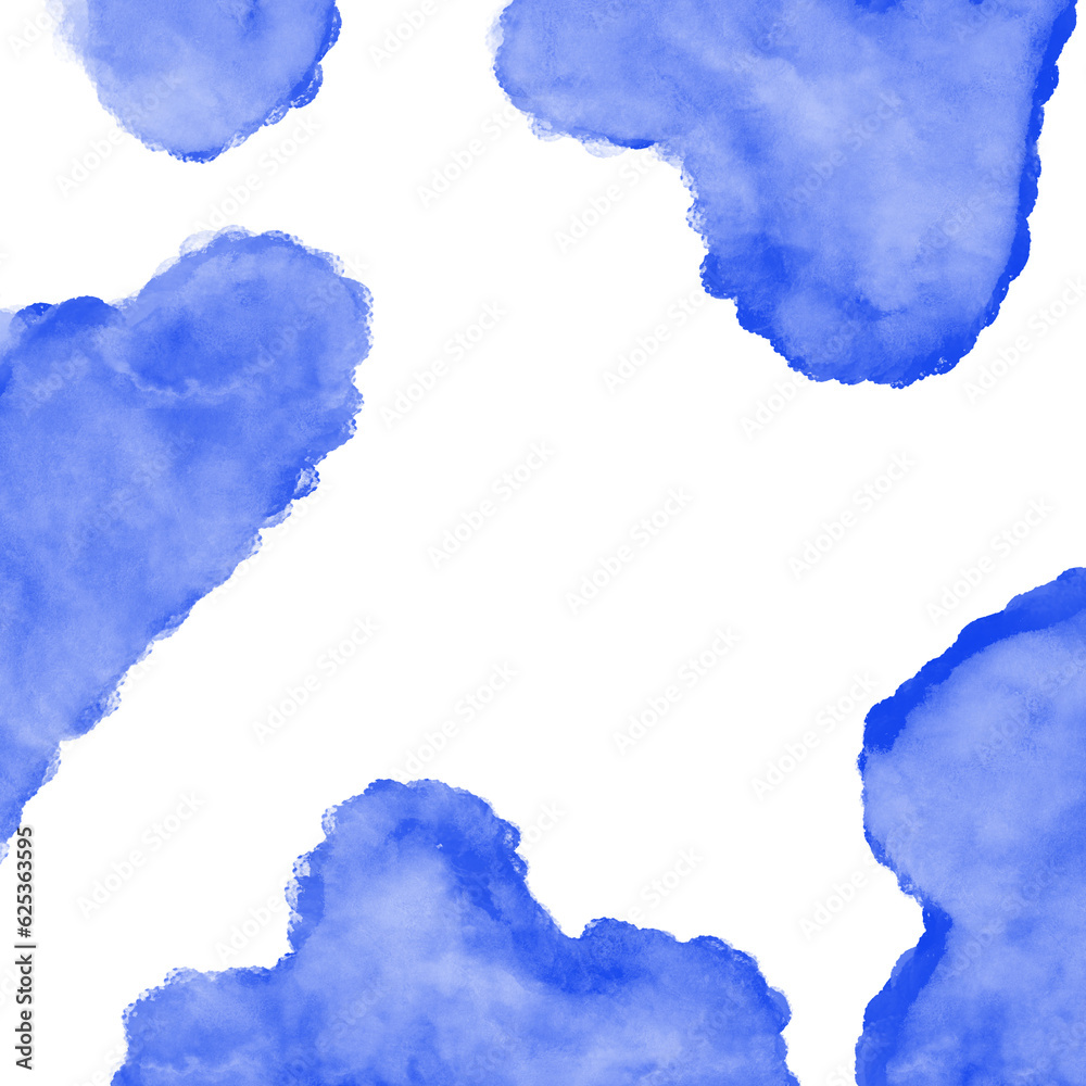 Blue Abstract Watercolor Shapes Blue Abstract Watercolor Shapes