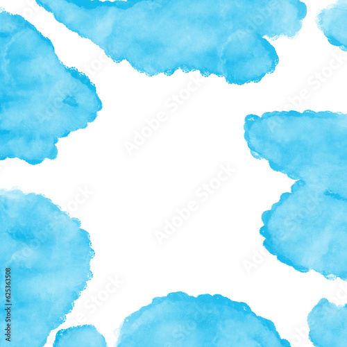 Blue Abstract Watercolor Shapes