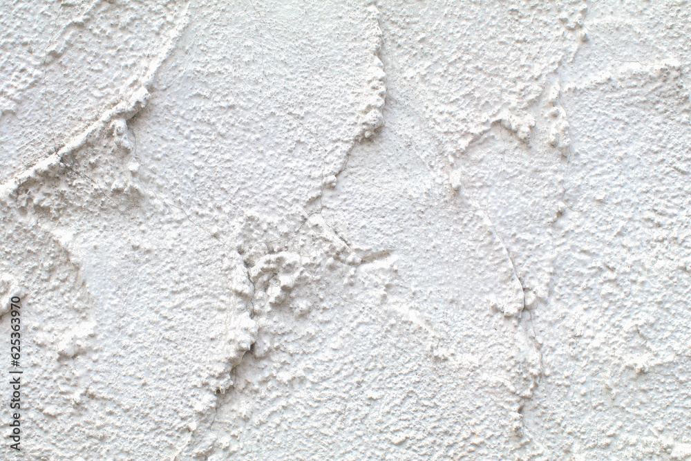 White concrete wall in the construction site. Renovation process, abstract. Texture background with space. Close up.