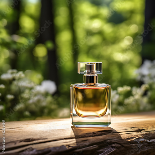 3d illustration of mockup perfume and beauty container in outdoor shadow, demonstration, concept, design, banner, outdoor, 