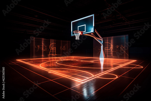 Basketball Court Hologram Lights