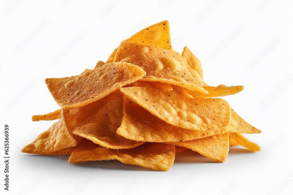 Closeup shot of corn chips - Generative AI Closeup shot of corn chips - Generative AI