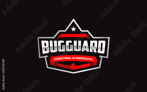 Illustration vector graphic of home pest control and protection company logo design template