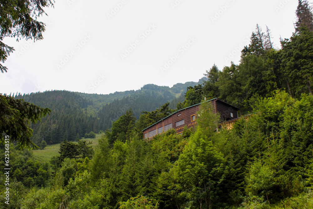 wooden cabin in a forest in Slovakia wooden cabin in a forest in Slovakia