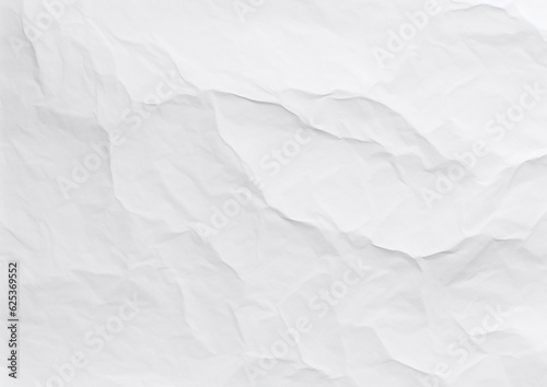 しわのあるしわくちゃの白い紙の背景テクスチャ