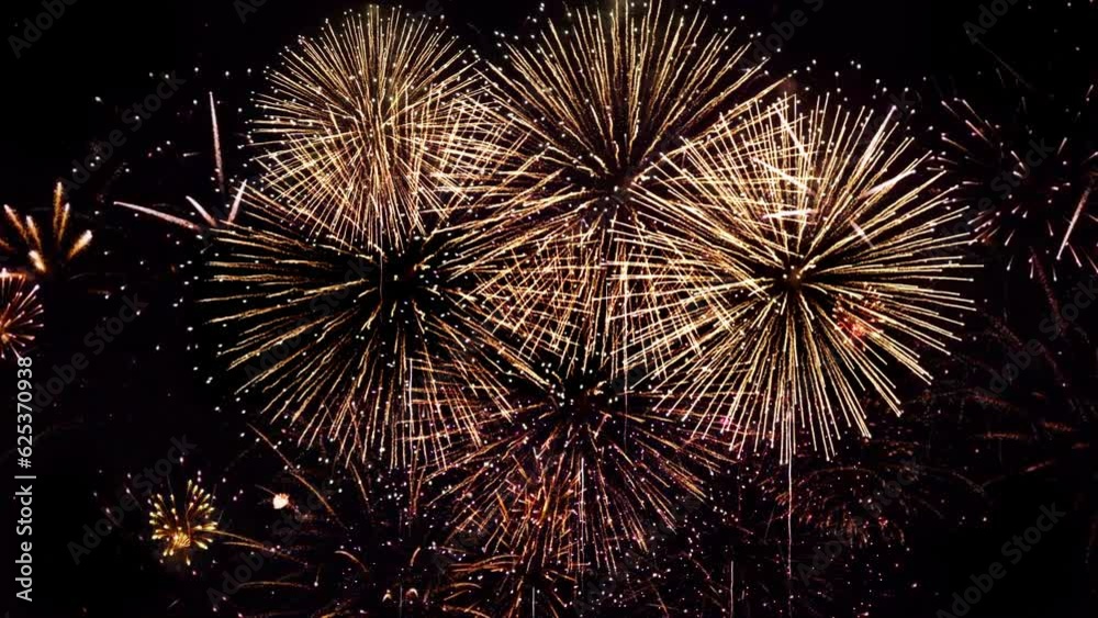 4K New year's eve fireworks celebration fireworks background. shining fireworks bokeh lights in the night sky. Birthday, Anniversary, Holiday, Party, Invitation, Christmas, festival, greeting 4K New year's eve fireworks celebration fireworks background. shining fireworks bokeh lights in the night sky. Birthday, Anniversary, Holiday, Party, Invitation, Christmas, festival, greeting