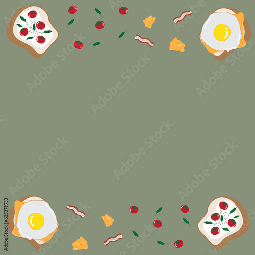 A Breakfast background with green color