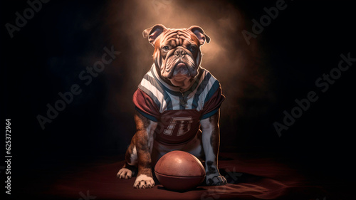 Dog Dressed as a Football Player large