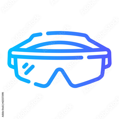 safety glasses Line Gradient Icon