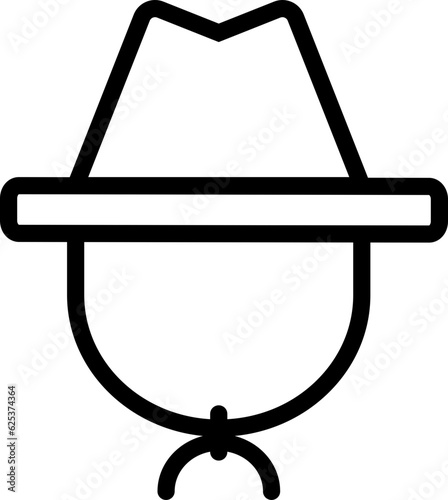 Hiking hat outline icon