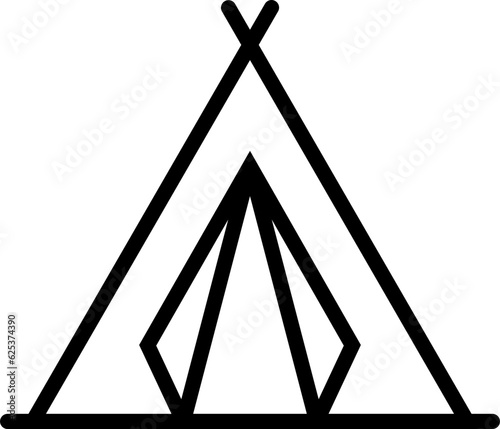 Tent outline icon