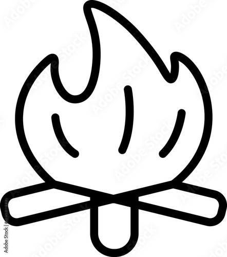 Campfire outline icon