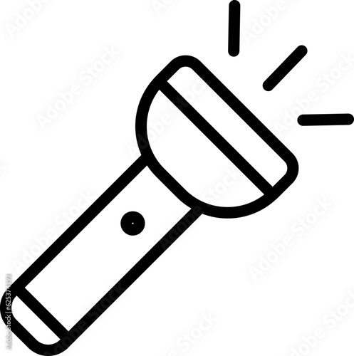 Flashlight outline icon