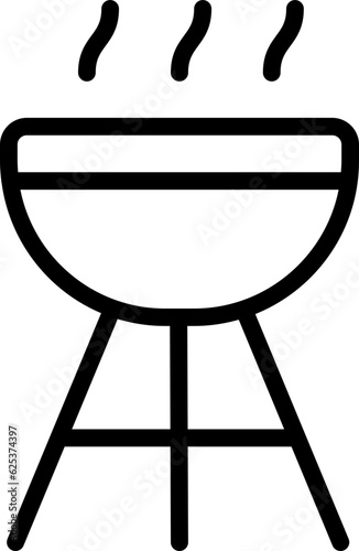 Campfire grill outline icon