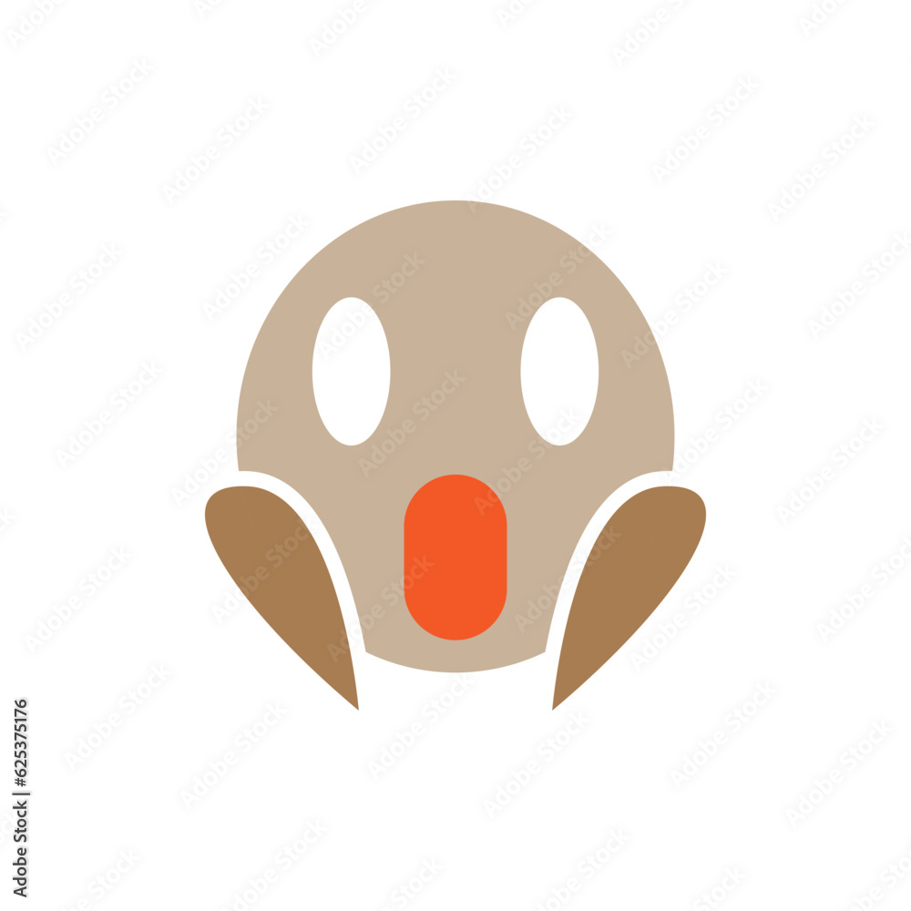 Obraz premium Shocked emoji icon design template vector isolated illustration