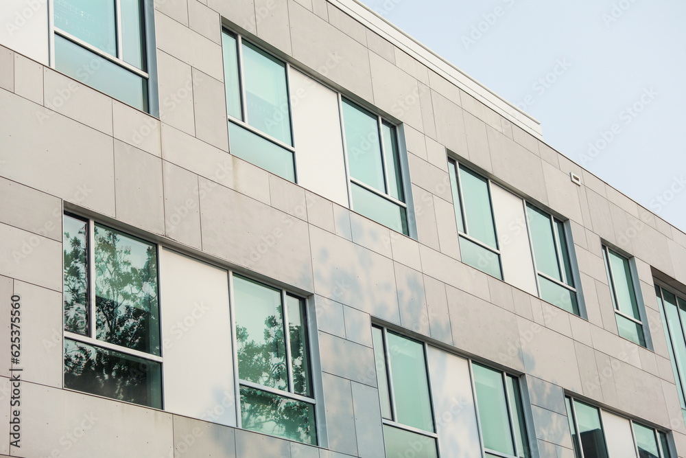 Modern complex real estate represents architectural innovation, growth, and prosperity in contemporary cities