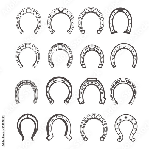 Horse leg iron icon illustration vector 