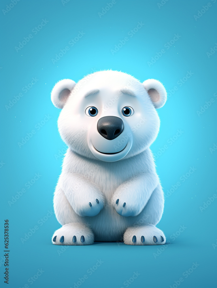 Polar bear cartoon illustration