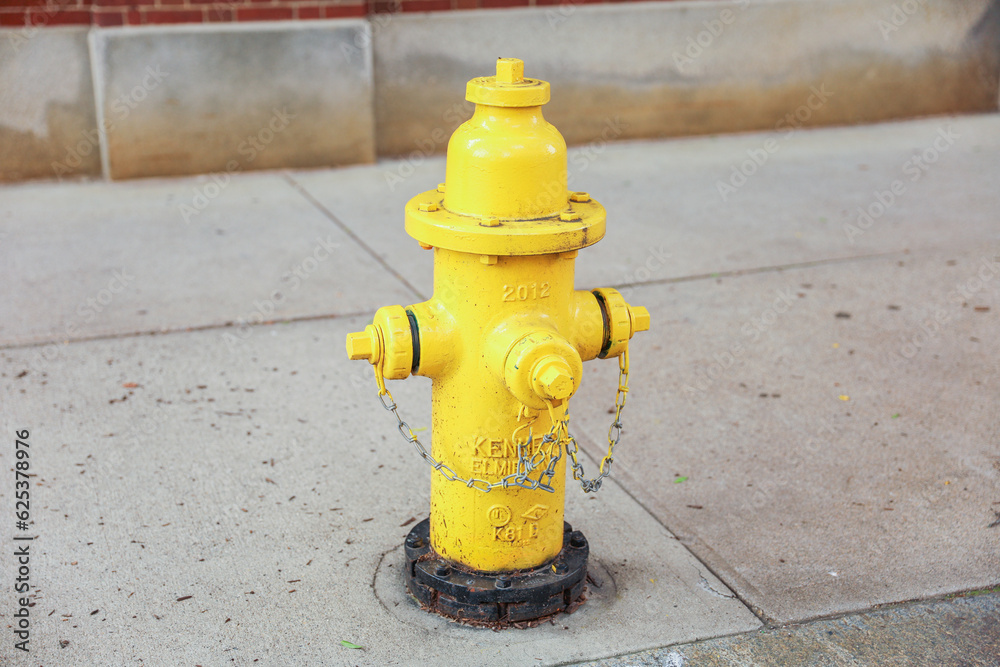 Vibrant urban symbol, fire hydrant on street embodies safety, readiness, and civic protection in emergencies. Iconic fixture poised for action Vibrant urban symbol, fire hydrant on street embodies safety, readiness, and civic protection in emergencies. Iconic fixture poised for action