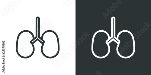 Lungs icon. Human organs. Vector design