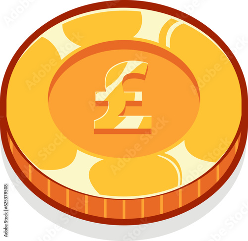 Pound gold currency coin