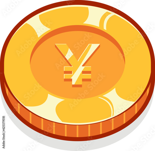 Japanese yen gold currency coin