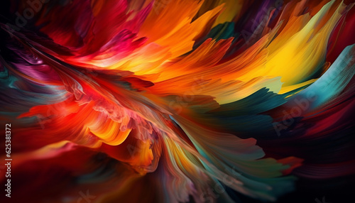 Vibrant colors  abstract shapes  painted images a modern masterpiece generated by AI