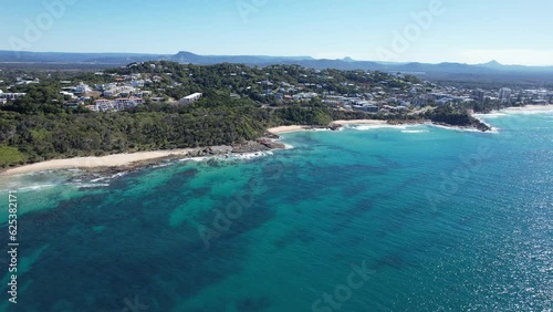 Wallpaper Mural Flying On The Beachside Town Of Coolum Beach In Sunshine Coast, Queensland, Australia. Aerial Shot Torontodigital.ca