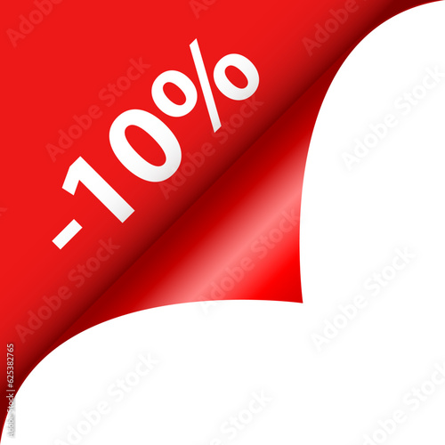 Curled corner 10% off