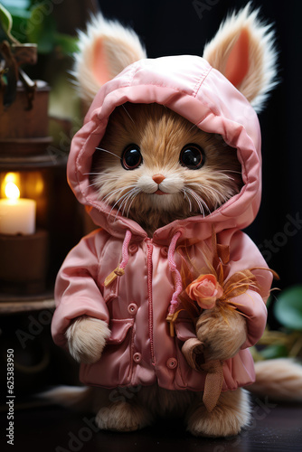 cute adorable crocheted baby rabbit bunny, wallpaper background image photo