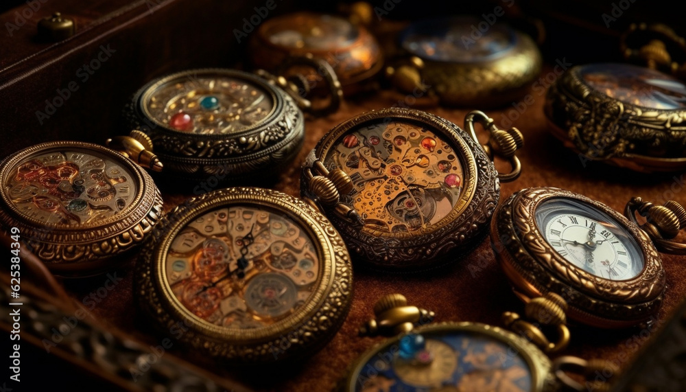 Antique pocket watch, elegant and accurate, a timeless gift generated by AI