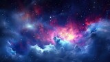 Beautiful view of galaxy sky, cool wallpaper, background, generative ai