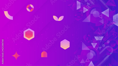 Abstract colorful geometric shapes geometric light line shape with concept presentation background