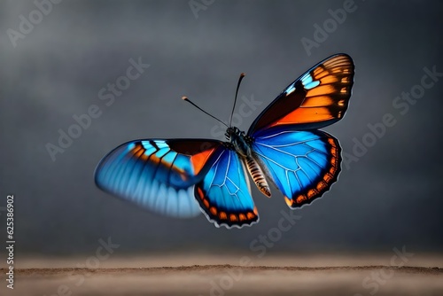 butterfly on a dark blue background generated by AI tool