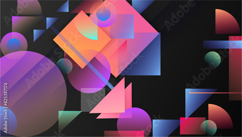 Modern colorful geometric shapes geometric shape with concept presentation background