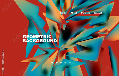 Creative geometric futuristic techno background