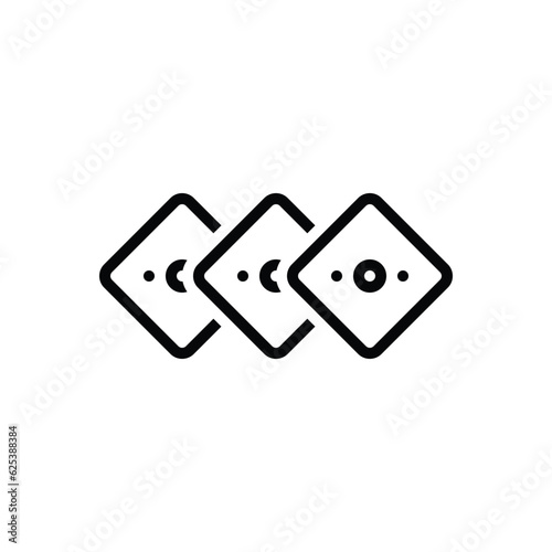 Black line icon for collection 