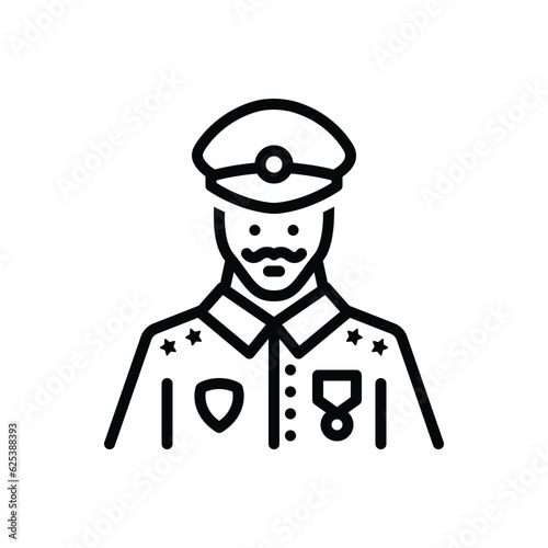 Black line icon for commander 