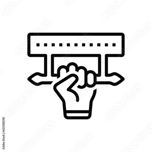 Black line icon for grip 