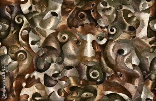 Metal art background in bau...