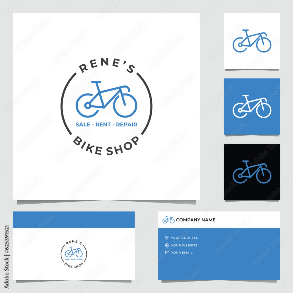 Obraz premium Simple Bike Shop Logo Design 2