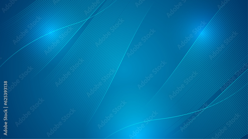 Abstract shiny arrow lines on dark blue background. Modern blue geometric line arrow pattern graphic design. Futuristic technology concept. Horizontal banner template. Vector illustration