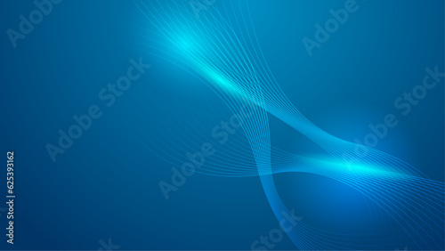 Flowing dark blue curve shape with soft gradient vector abstract background, relaxing and tranquil art, can illustrate health medical or sound of music