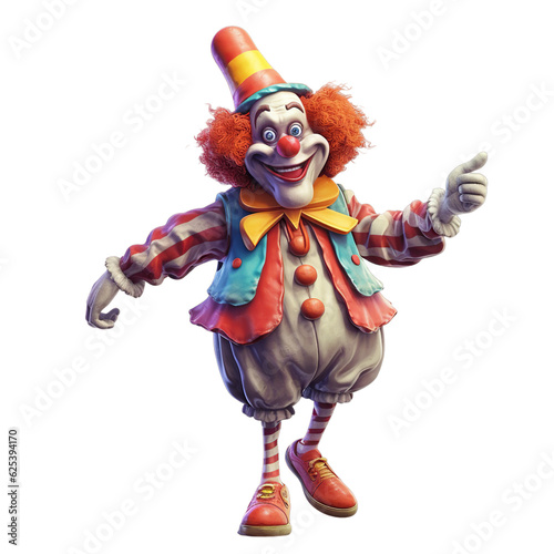 Isolated PNG cut out of a Clown  Generative ai