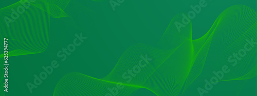 Abstract light green curve on dark background, copy space composition.