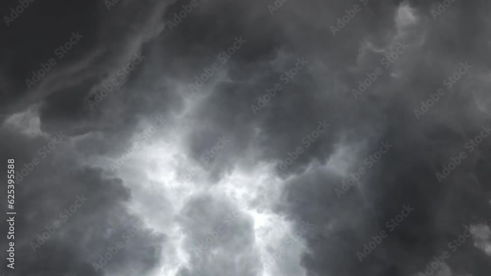 Several Flashes With Bolts in dark sky. Several Flashes With Bolts in dark sky.