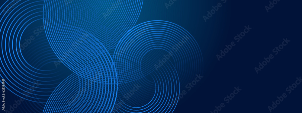 Modern dark blue banner background abstract geometric pattern light. Abstract blue background banner poster with dynamic. technology network Vector illustration.