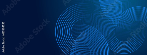 Wallpaper Mural Abstract blue background with flowing lines. Dynamic waves. vector illustration. Torontodigital.ca