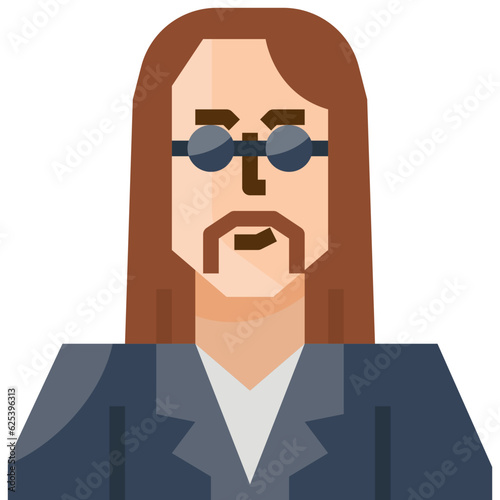 Caucasian man .flat icon design