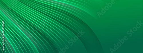 Abstract green vector background with lines.